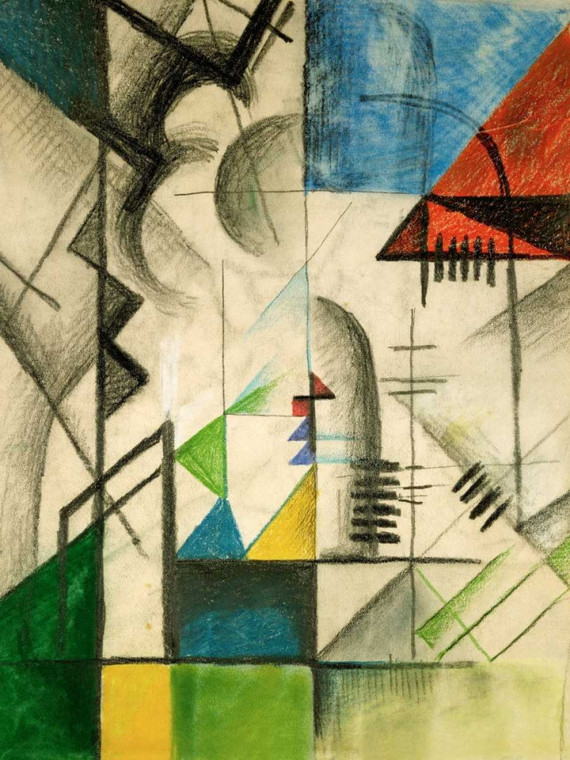 Kandinsky Wassily per formare Astratto cm111X84 Immagine su CARTA TELA PANNELLO CORNICE Verticale