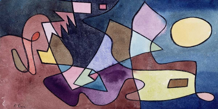 Klee Paul Paesaggio spettacolare Astratto cm84X171 Immagine su CARTA TELA PANNELLO CORNICE Orizzontale