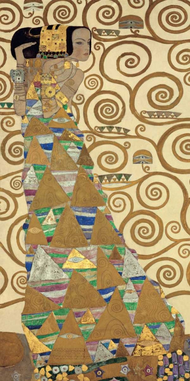 Klimt Gustav L'Albero della Vita I Figurativo cm171X84 Immagine su CARTA TELA PANNELLO CORNICE Verticale