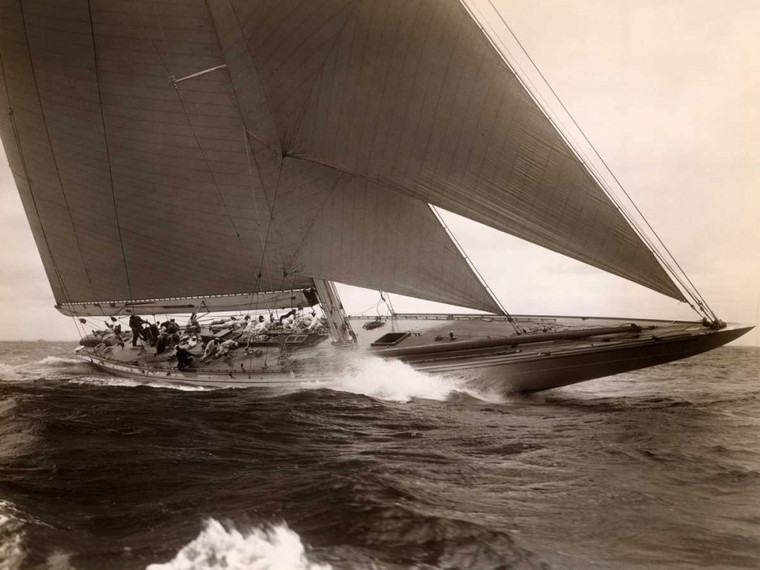 Levick Edwin J Class barche a vela 1934 Vintage ? cm84X111 Immagine su CARTA TELA PANNELLO CORNICE Orizzontale