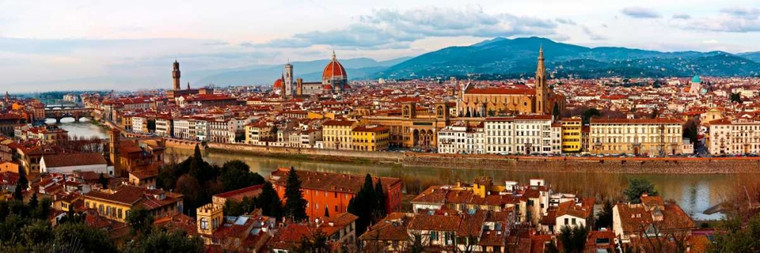Ratsenskiy Vadim Vista panoramica di Firenze posti cm68X210 Immagine su CARTA TELA PANNELLO CORNICE Orizzontale