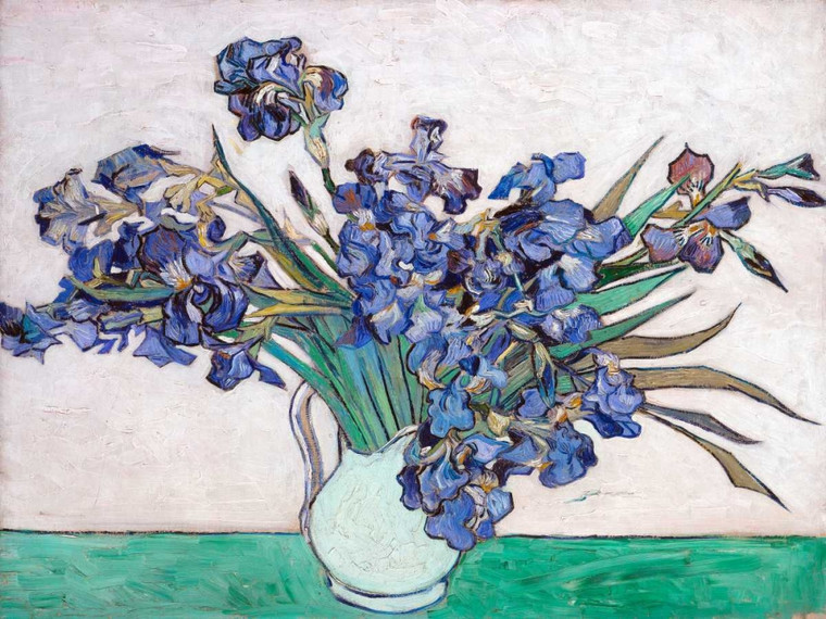 Van Gogh Vincent iris Paesaggio cm84X111 Immagine su CARTA TELA PANNELLO CORNICE Orizzontale