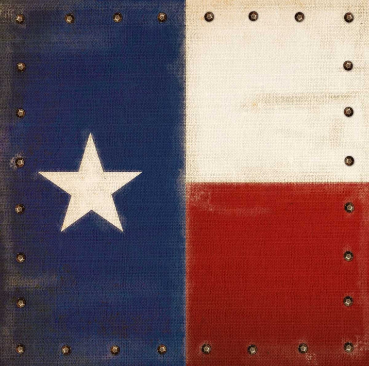 Appleman Sam Texas Flag Vintage Vintage ? cm84X84 Immagine su CARTA TELA PANNELLO CORNICE Quadrata
