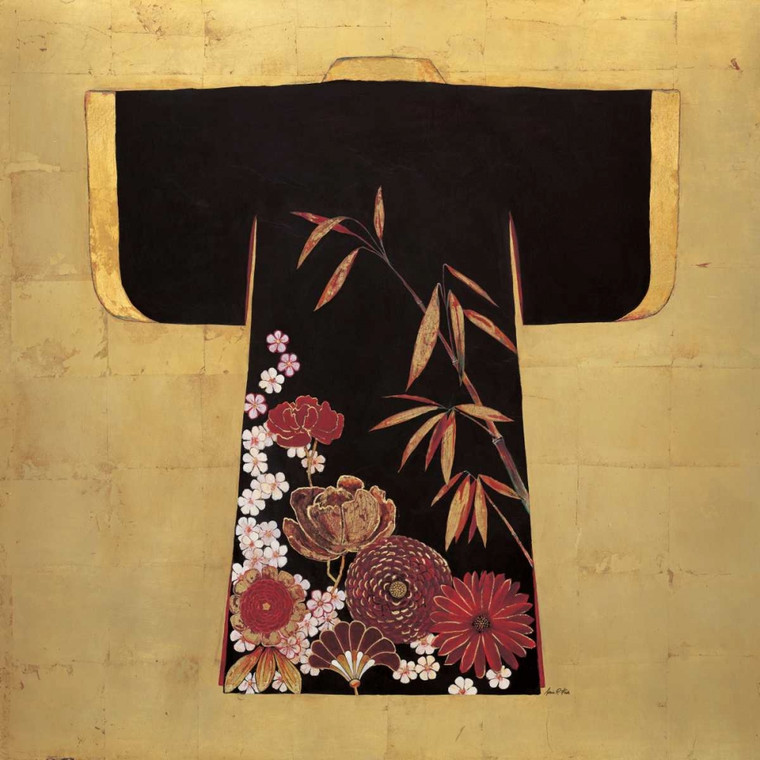 Fisk Arnie Gilded Kimono Decorativo cm77X77 Immagine su CARTA TELA PANNELLO CORNICE Quadrata
