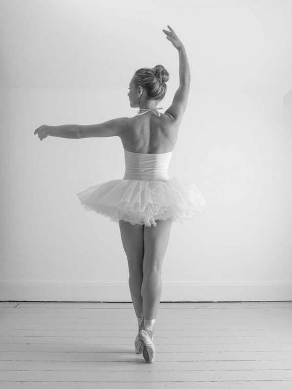Frank Assaf Giovane ballerina femminile Danza cm82X61 Immagine su CARTA TELA PANNELLO CORNICE Verticale