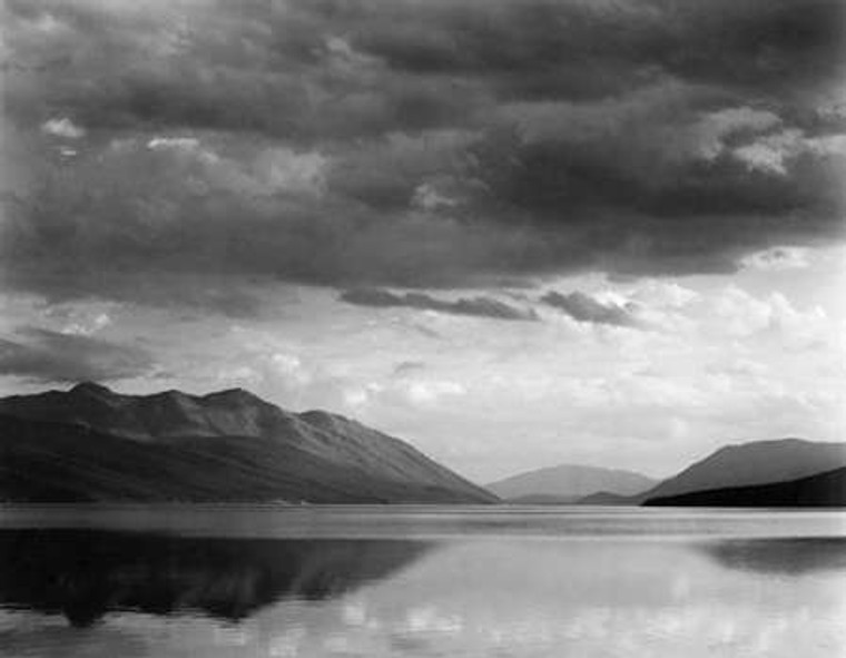 Adams Ansel Sera, McDonald Lake, Glacier National Park, Montana   Parchi Nazionali e Monumenti 1941 museo cm77X100 Immagine su CARTA TELA PANNELLO CO