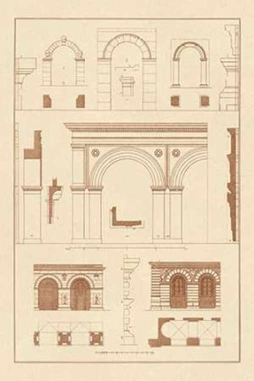Buhlmann J. Gateways, Archi e Portici museo cm82X54 Immagine su CARTA TELA PANNELLO CORNICE Verticale