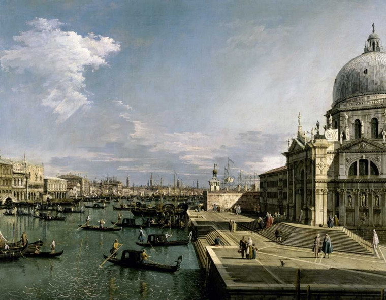 Canaletto Venezia, Chiesa del Santissimo Sacramento Costiero cm70X89 Immagine su CARTA TELA PANNELLO CORNICE Orizzontale