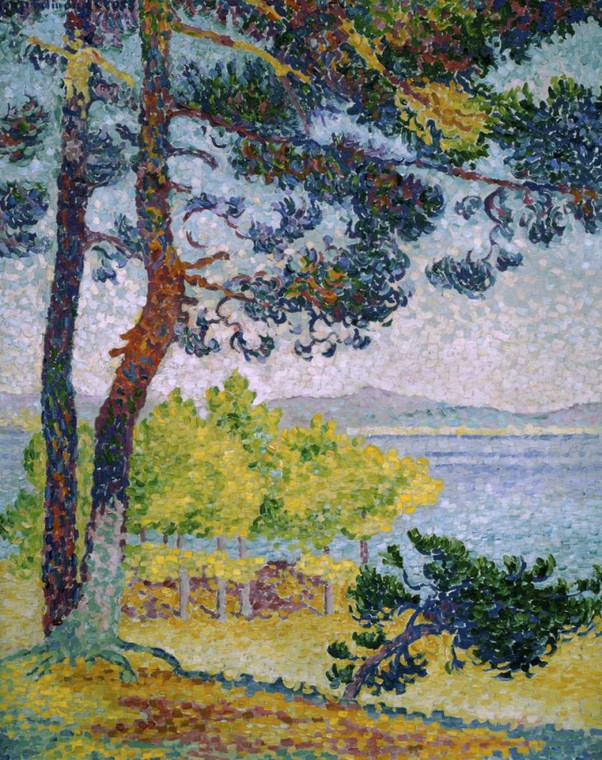 Cross Henri Edmond Pomeriggio a Pardigon Costiero cm86X68 Immagine su CARTA TELA PANNELLO CORNICE Verticale