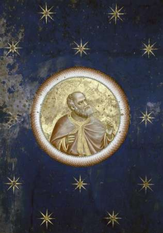 Giotto Profeta   Particolare del soffitto museo cm96X66 Immagine su CARTA TELA PANNELLO CORNICE Verticale
