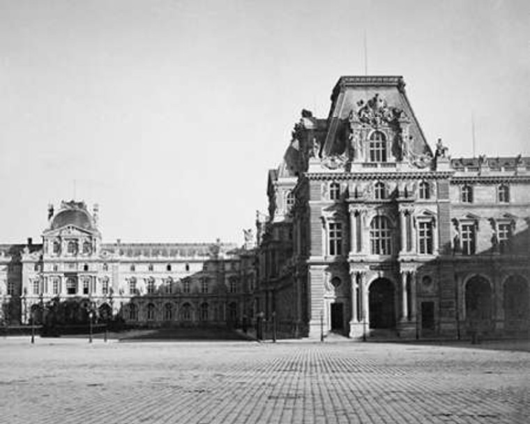 Le Gray Gustave Parigi, 1859   Mollien Pavilion, il Louvre museo cm84X107 Immagine su CARTA TELA PANNELLO CORNICE Orizzontale