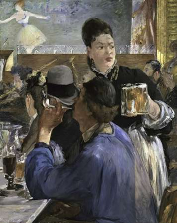 Manet Edouard Angolo di un concerto Cafe museo cm89X70 Immagine su CARTA TELA PANNELLO CORNICE Verticale