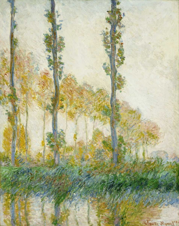 Monet Claude I tre alberi, autunno Botanico cm80X64 Immagine su CARTA TELA PANNELLO CORNICE Verticale