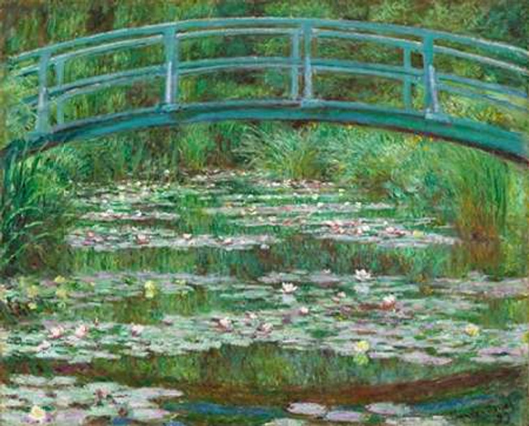 Monet Claude La passerella giapponese 1899 museo cm77X96 Immagine su CARTA TELA PANNELLO CORNICE Orizzontale