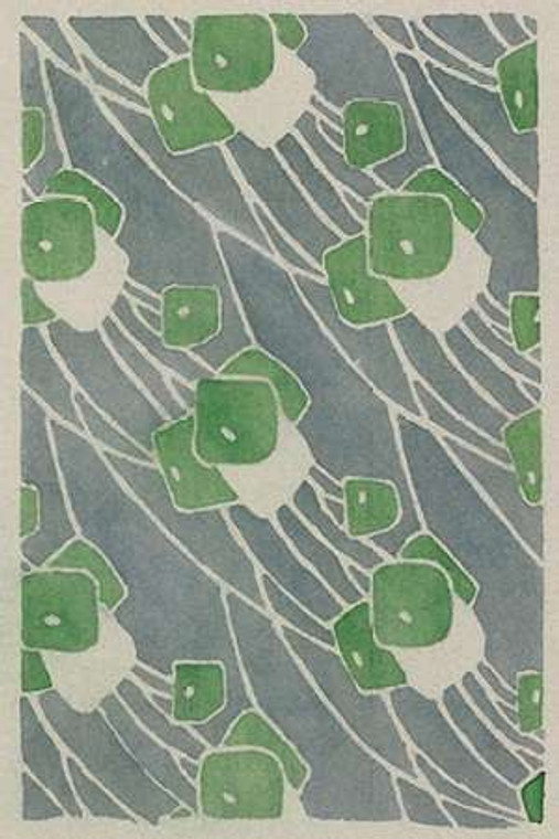 Overbeck Hannah Borger verde geometrica museo cm109X73 Immagine su CARTA TELA PANNELLO CORNICE Verticale