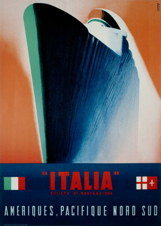 Patrone Giovanni Italia Costiero cm115X80 Immagine su CARTA TELA PANNELLO CORNICE Verticale