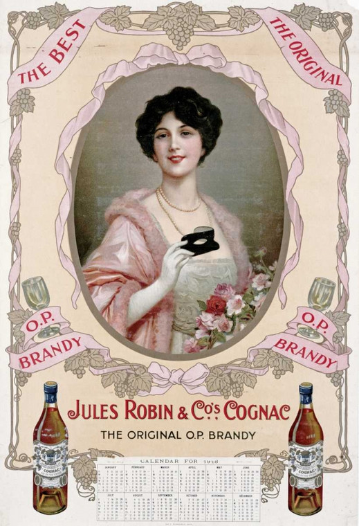 Unknown Jules Robin e Cos., Cognac segni cm80X54 Immagine su CARTA TELA PANNELLO CORNICE Verticale