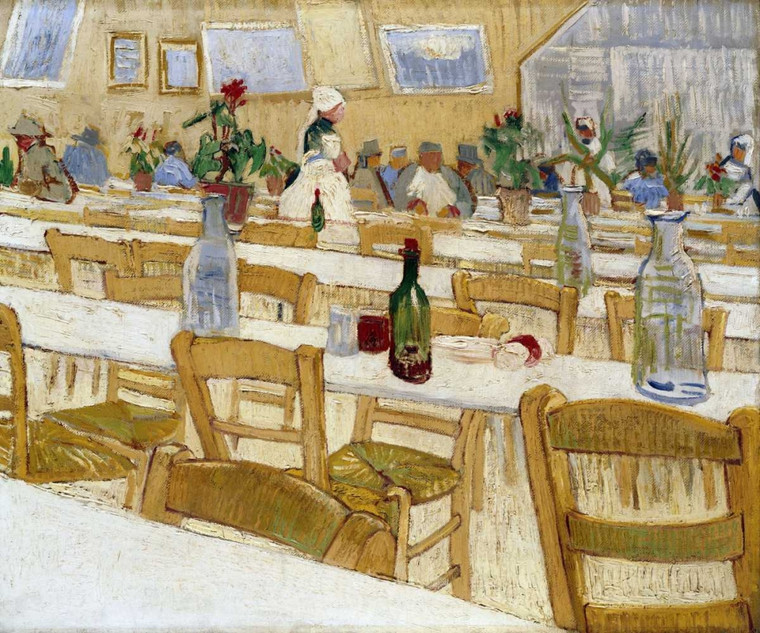 Van Gogh Vincent A Restaurant Interior Spirits cm66X77 Immagine su CARTA TELA PANNELLO CORNICE Orizzontale