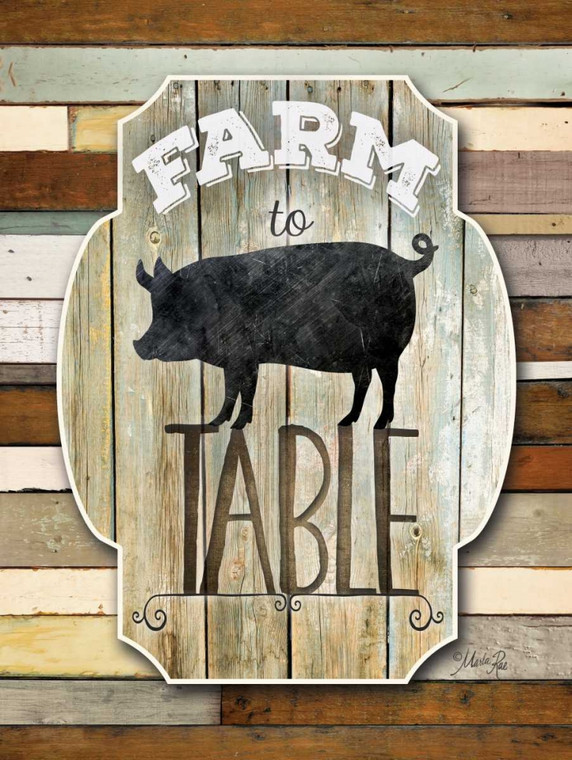 Rae Marla Farm to Table Cucina cm73X54 Immagine su CARTA TELA PANNELLO CORNICE Verticale
