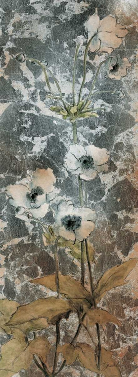 jardine Liz Snella Blossoms II Floreale cm137X50 Immagine su CARTA TELA PANNELLO CORNICE Verticale