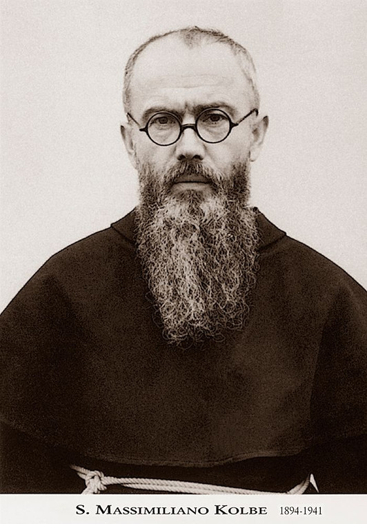 Archivio Portrait Saint Massimiliano Kolbe fotografia cm52X36 Immagine su CARTA TELA PANNELLO CORNICE Verticale