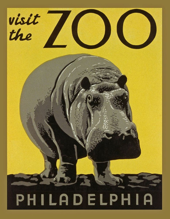 Anonymous Zoo di Philadelphia Animali cm96X74 Immagine su CARTA TELA PANNELLO CORNICE Verticale