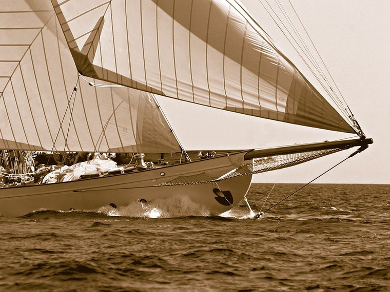 Anonymous starboard Traccia Costiero cm54X73 Immagine su CARTA TELA PANNELLO CORNICE Orizzontale