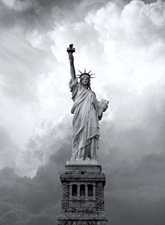 Anonymous Majestic Lady Liberty fotografia cm57X41 Immagine su CARTA TELA PANNELLO CORNICE Verticale