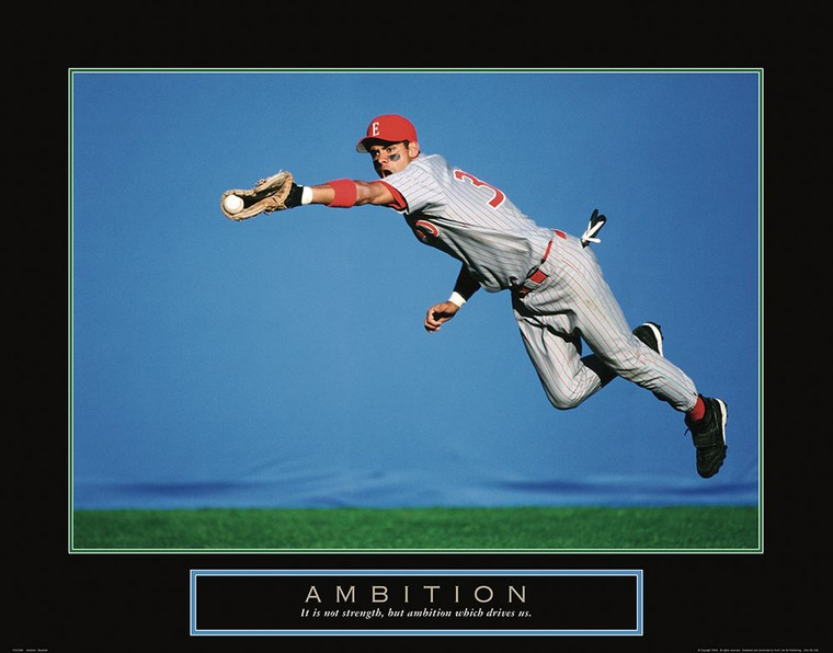 Archivio Ambition   Baseball Giochi e Sport cm78X102 Immagine su CARTA TELA PANNELLO CORNICE Orizzontale