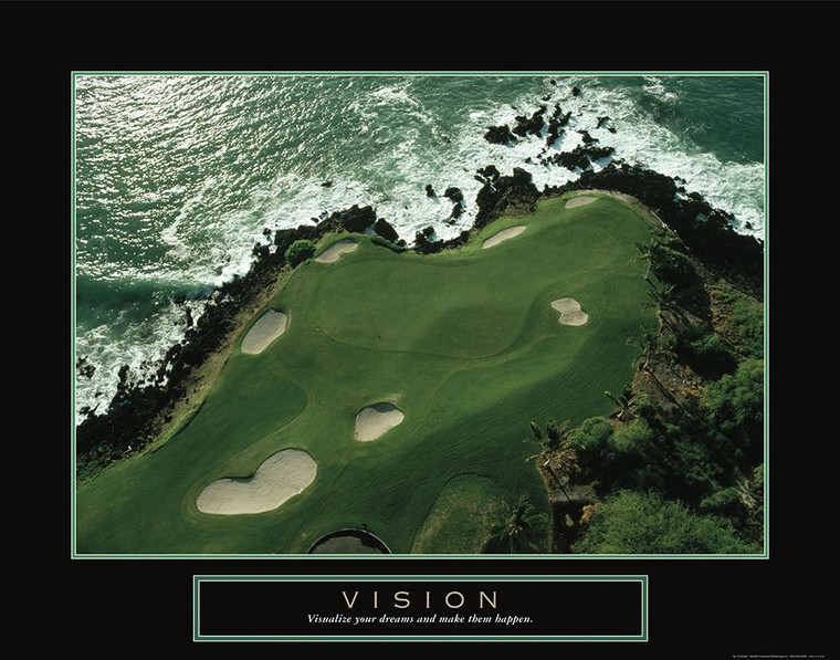 Archivio Vision   Golf sulla costa Giochi e Sport cm80X102 Immagine su CARTA TELA PANNELLO CORNICE Orizzontale