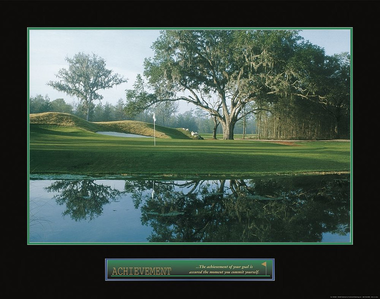 Archivio Achievement   Golf Giochi e Sport cm80X102 Immagine su CARTA TELA PANNELLO CORNICE Orizzontale