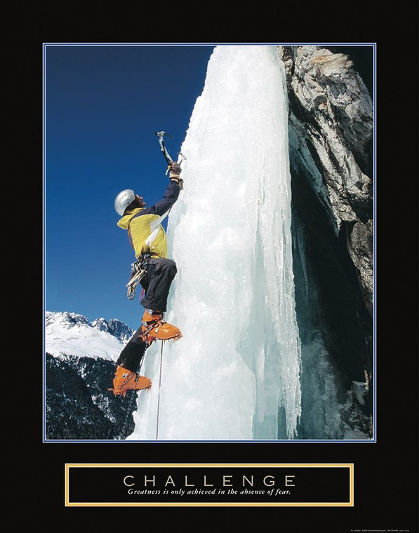Archivio Challenge   Ice Climber Giochi e Sport cm102X80 Immagine su CARTA TELA PANNELLO CORNICE Verticale