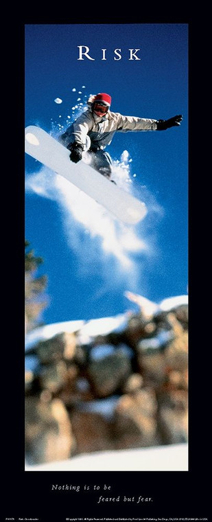 Archivio Rischio   Snowboarder Giochi e Sport cm164X66 Immagine su CARTA TELA PANNELLO CORNICE Verticale