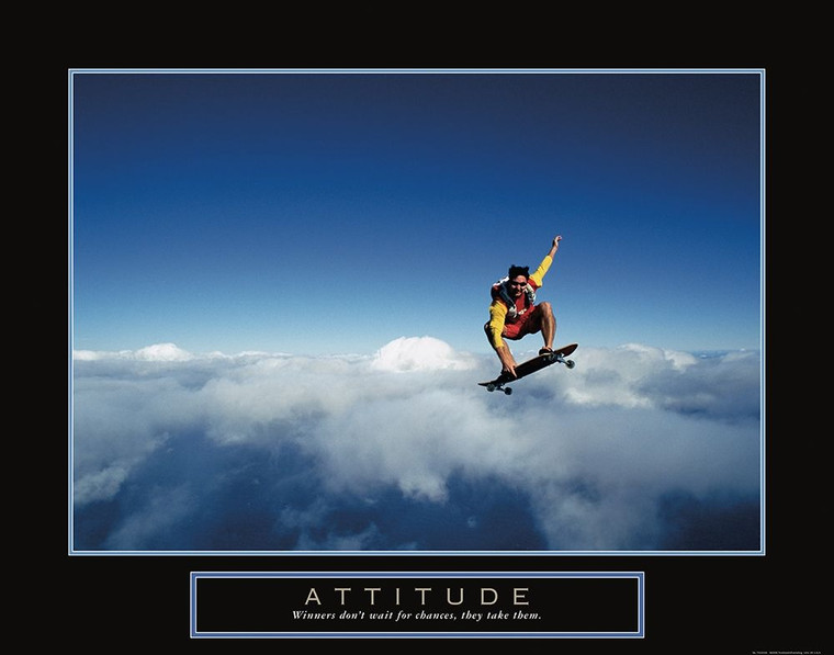 Archivio Attitude   Skateboarder Giochi e Sport cm80X102 Immagine su CARTA TELA PANNELLO CORNICE Orizzontale