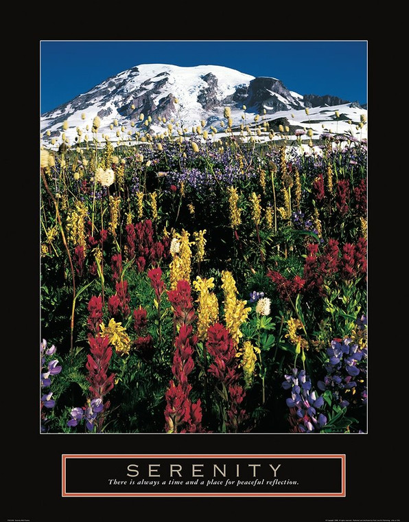 Archivio Mount Rainier Inspirational cm102X78 Immagine su CARTA TELA PANNELLO CORNICE Verticale