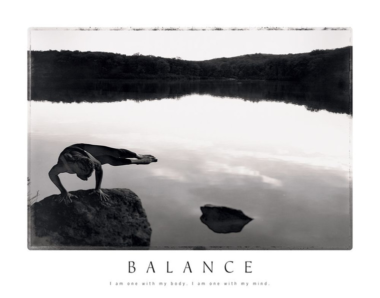 Archivio Balance   Yoga Inspirational cm80X102 Immagine su CARTA TELA PANNELLO CORNICE Orizzontale
