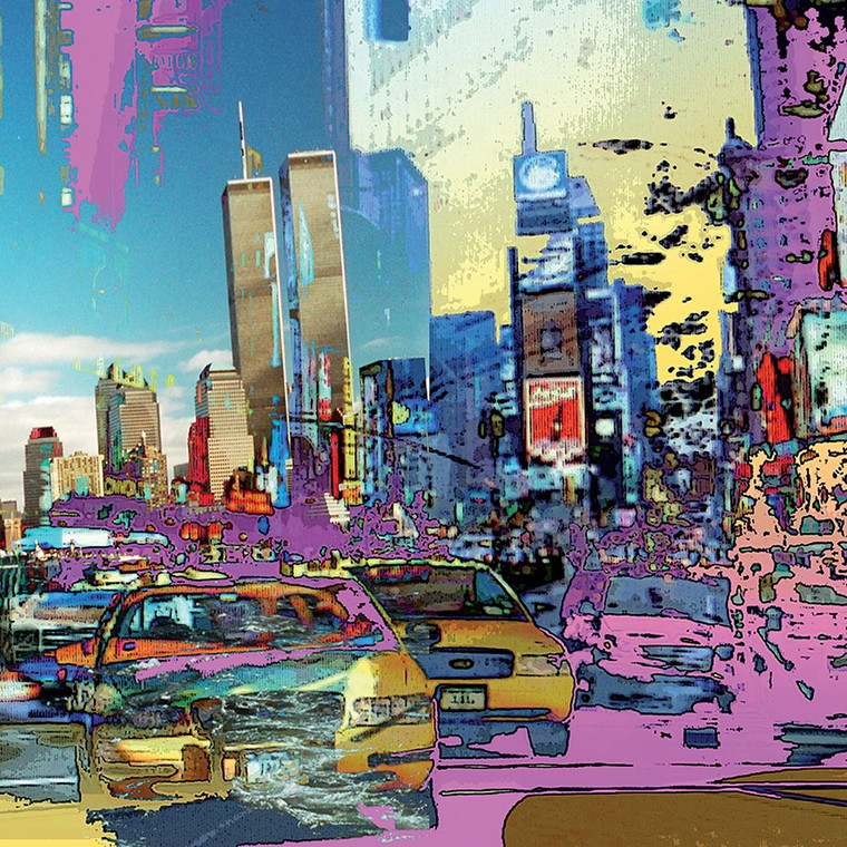 Bouteiller Cedric Rammentare NYC Paesaggio urbano cm80X80 Immagine su CARTA TELA PANNELLO CORNICE Quadrata