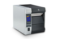 Zebra ZT620 industrial thermal label printer printing barcode label