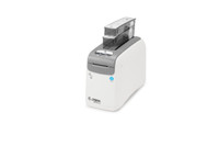 wristband printer open showing cartridge loading system