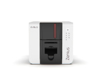 Evolis Zenius card printer angled front view.