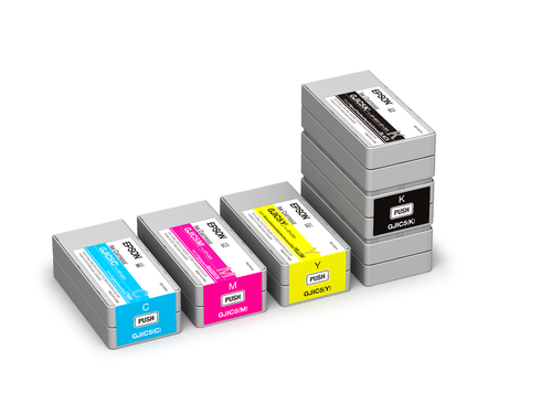 Epson CW-C831 Ink Cartridges, Epson ColorWorks C831 Ink set, Cyan, Magenta, Yellow, Black, OEM.