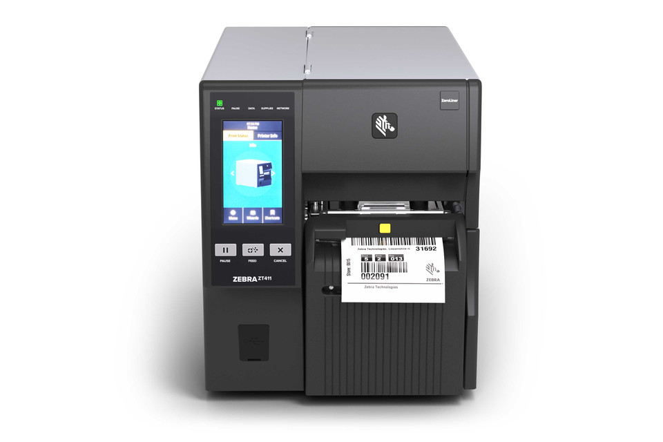 Zebra ZT411Industrial Direct Thermal [Linerless] Printer, 4"