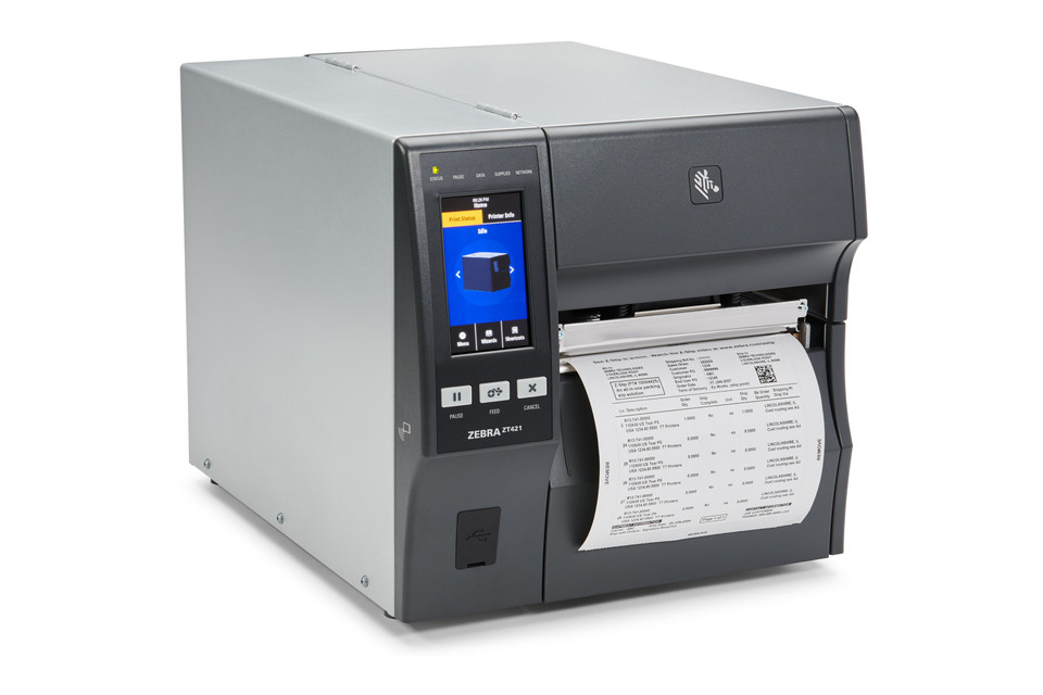 Zebra ZT421 Industrial Thermal Transfer Printer, 6"