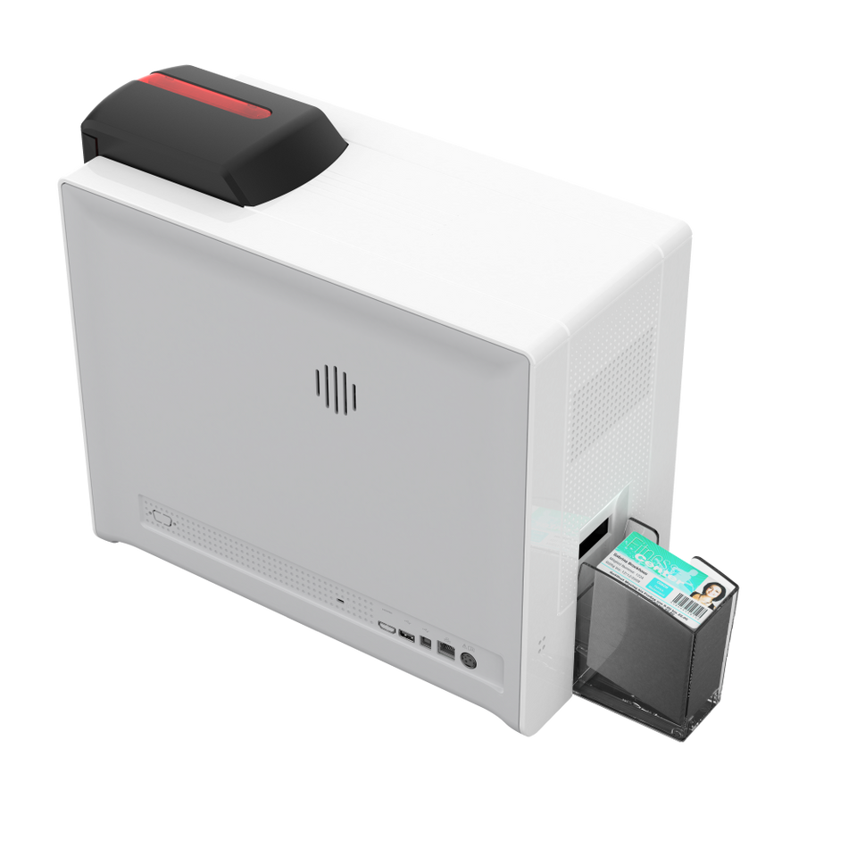 Evolis Agilia ID card printer compact Top-facing view