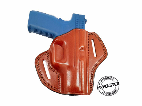 Ruger American 9MM Open Top Belt Holster Leather Holster