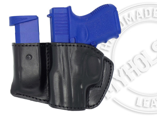 GLOCK 48 Holster and Mag Pouch Combo - OWB Leather Belt Holster