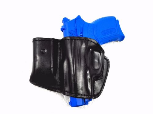 Black Belt Holster w/Mag Pouch Leather Holster Fits Glock 44