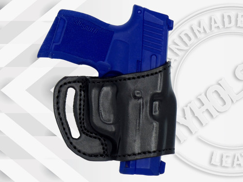 SIG Sauer P226 OWB RH Black Yaqui Slide Belt Leather Holster