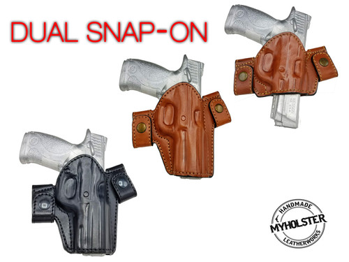 OWB Snap-on Leather Belt  Holster Fits Beretta PX4 Storm Subcompact