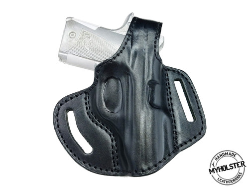 Kimber Micro Raptor .9 &.380 OWB Right Hand Thumb Break Leather Belt Holster